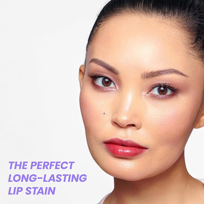 Wonderskin Wonder Blading All Day Lip Stain Peel Off Masque and Reveal Kit - Long Lasting, Waterproof Pink Lip Tint, Transfer Proof Natural Makeup Stain Kit (Romance)-Velvo Beauty