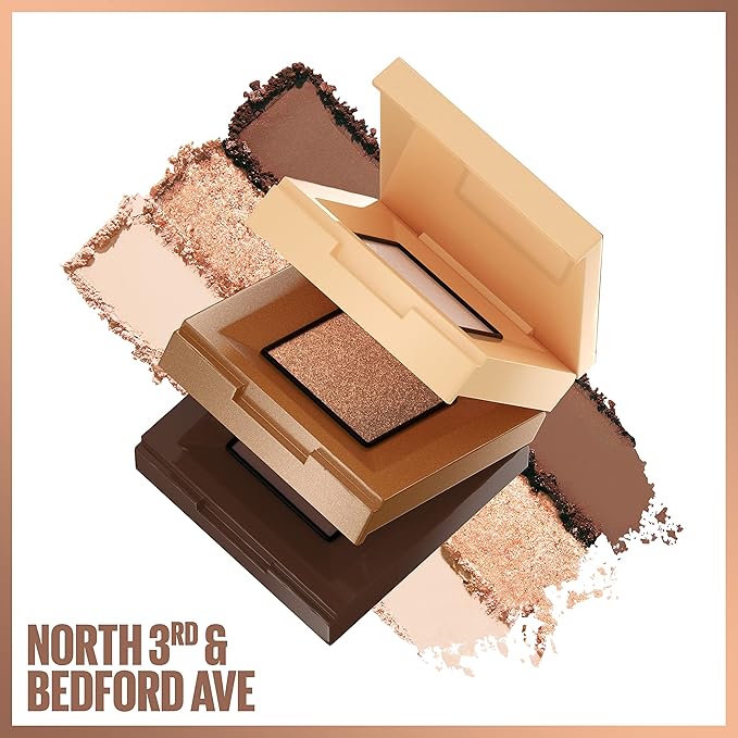 Maybelline New York Shadow Blocks Shadow Blocks Eyeshadow Palette, Stacked Eye Shadow Trio, North 3rd & Bedford Ave, 0.08 oz-Velvo Beauty