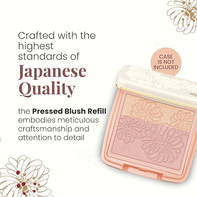 Paul & Joe Pressed Blush Palette Refill Only, Case Sold Separately, Oil-Absorbing Blush Powder, Bi-Color Face Blushes with Fitting Veil Powder, Light Beige and Light Pink, 01 Secret D'Or, 0.17 oz-Velvo Beauty
