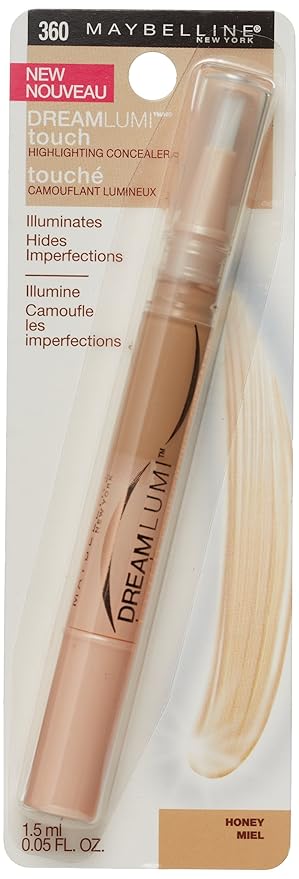 Maybelline New York Dream Lumi Touch Highlighting Concealer, Honey, 0.05 Fluid Ounce-Velvo Beauty