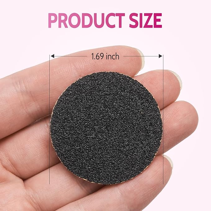 60pcs Replaceable Sandpaper Refill Discs for Electric Foot Callus Remover Hard Dry Dead Skin Remova(120 Grit 30pcs and 80 Grit 30pcs)-Velvo Beauty