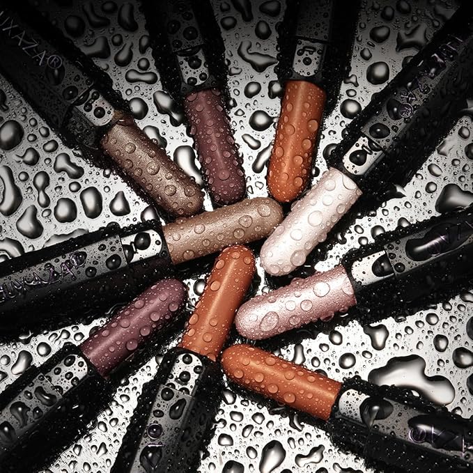 Neutral Eyeshadow Stick Makeup Set, Metallic Shimmer Matte Cream Eye Shadow Eyeliner Brightener Pencil Crayon - Cinnamon Coco-Velvo Beauty