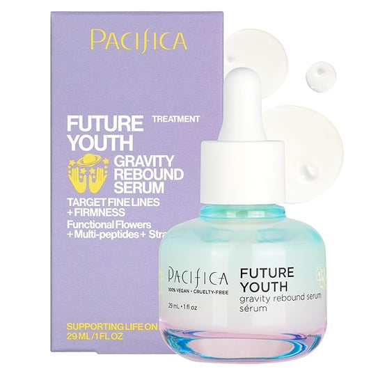 Pacifica Future Youth Gravity Rebound Face Serum – Multi-Peptide Firming Facial Serum for Fine Lines, Anti-Aging & Elasticity Vegan & Cruelty-Free Dermatologist Tested-Velvo Beauty
