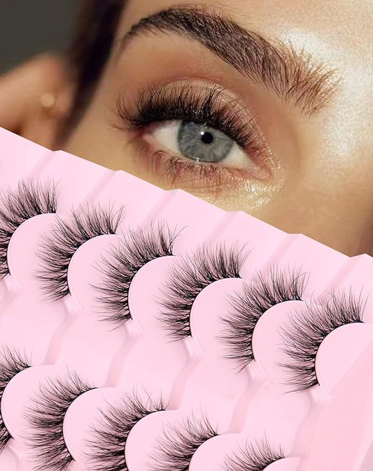 Wispy Lashes Natural Lashes Fake Lashes Natural Look False Eyelashes Natural Eyelashes Wispy Fake Eyelashes Cat Eye Lashes UP12-Velvo Beauty