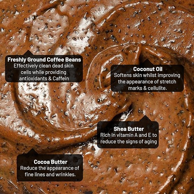 Cocoon Dak Lak Coffee Body Polish with Refill Bag. 100% Vegan Exfoliating Scrub for Smooth & Glowing Skins | Reduce Stretch Marks, Acne & Cellulite | Gift for Coffee Lovers (27 fl oz)-Velvo Beauty
