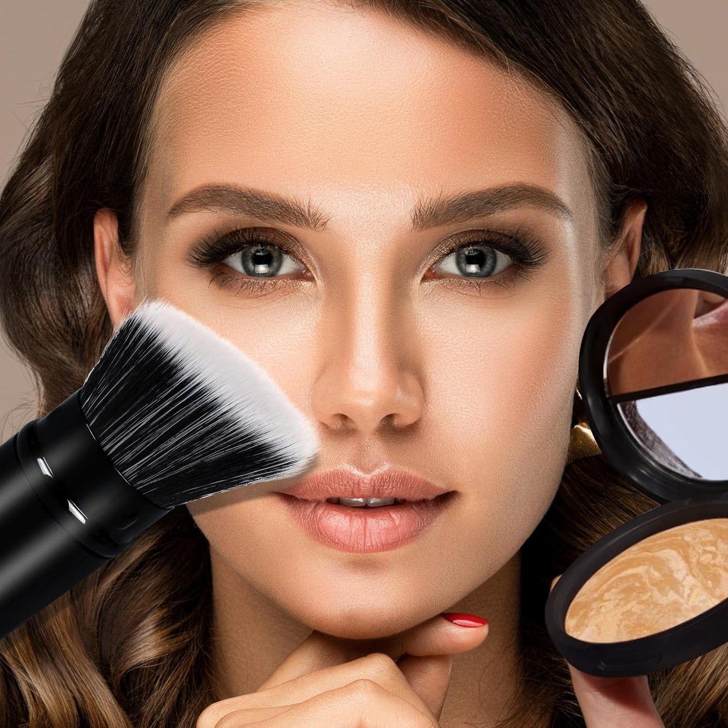 Makeup Brush, Banidy Retractable Kabuki Brush Foundation Brush for Powder Blush, Bronzer, Buffing, Liquid, Cream-Velvo Beauty