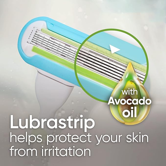 Gillette Venus Platinum Extra Smooth Metal Handle Women's Razor Handle + 4 Blade Refills, Pivoting Head and Ribbon of Moisture-Velvo Beauty