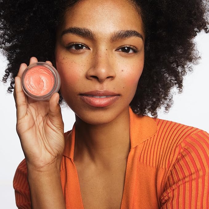 goop Beauty Cream Blush | Sheer Pop of Color for Lips & Cheeks | Vitamin C, Vitamin E, & Safflower Oil | Natural Makeup for Glowing Skin | Paraben & Silicone Free | 0.5 oz | Slipper - Creamy Peach-Velvo Beauty
