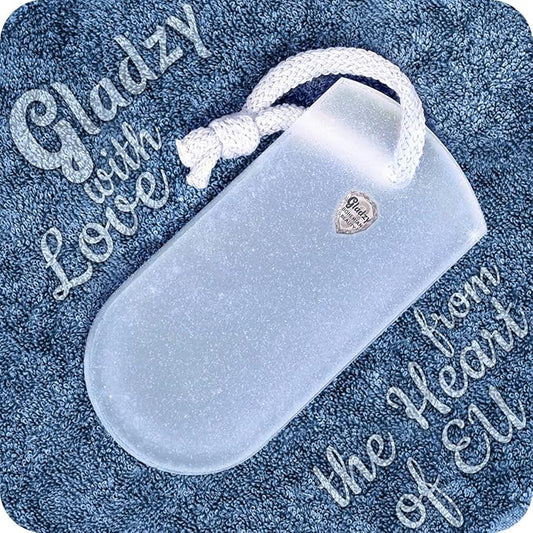 Genuine Czech Glass Foot File by GLADZY - Gentle Callus Remover Foot Rasp, Pedicure & Spa Rough Skin Scrubber, Two-Sided Etched Different Grit Surface, Professional Toenail & Heels Care, Made in EU-Velvo Beauty