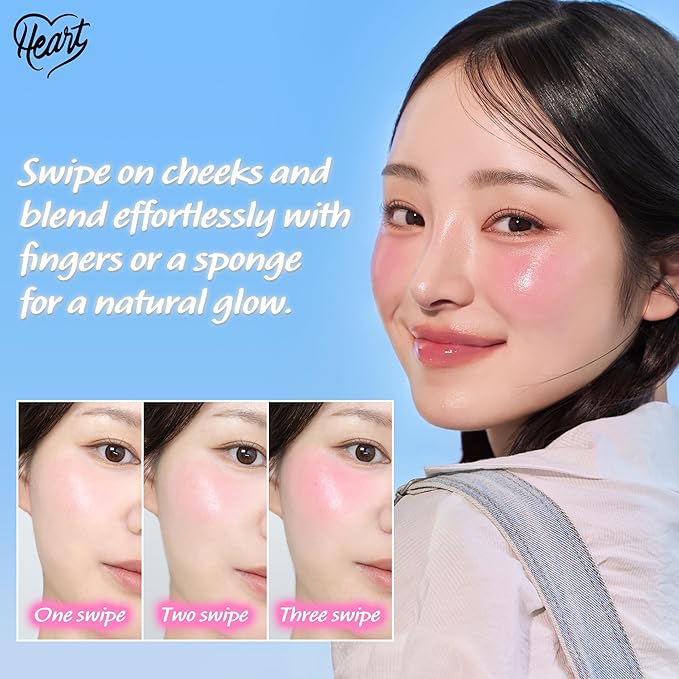 Touch in Sol In My Heart Stick Blush (#Punchy Pink) – Cream Blush Stick for Cheeks, Eyes & Lips – Korean Makeup Cheek – Creamy, Blendable Milk Blusher for Dewy Glow, Natural Finish, k beauty, 0.21 Oz-Velvo Beauty