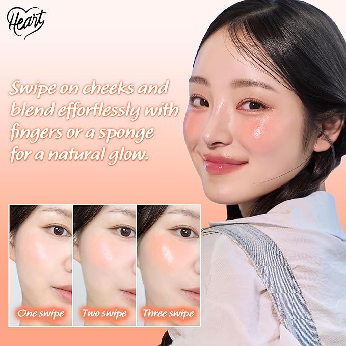 Touch in Sol In My Heart Stick Blush (#Sunset Coral) – Cream Blush Stick for Cheeks, Eyes & Lips – Korean Makeup Cheek – Creamy, Blendable Milk Blush for Dewy Glow, Natural Finish, k beauty (0.21 Oz)-Velvo Beauty
