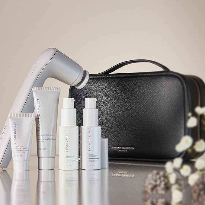 SHANI DARDEN SKINCARE Sculpt & Firm Travel Kit, Facial Sculpting Wand, Attachments, Retinol Reform & Lactic Serums, Peptide Cream & Pep Gel, 7 Items-Velvo Beauty
