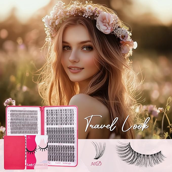 Foxy Beauty Wispy Lash Clusters - 536Pcs Natural 8-16MM EyeLash Clusters 30D 40D & Foxy Lashes For Natural Look D Curl Lash Clusters For DIY Lashes At Home-Velvo Beauty