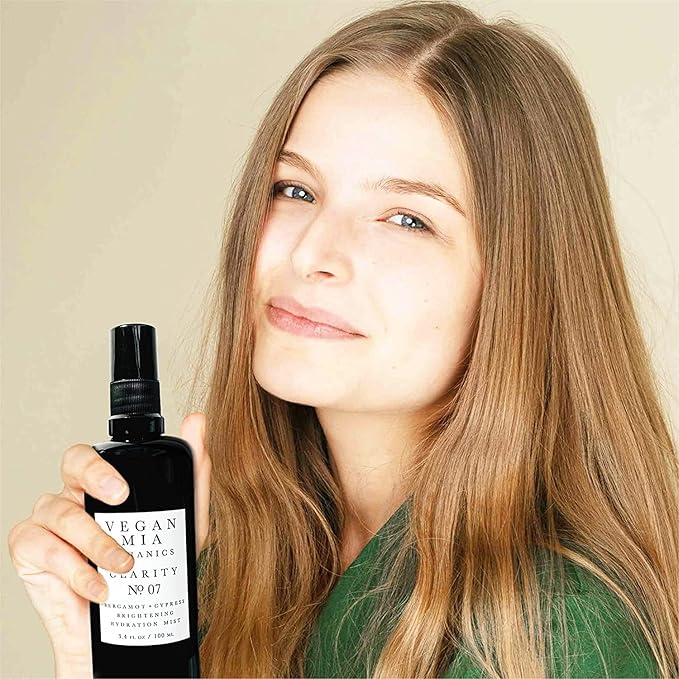 USDA Organic Clarity Balancing Face Mist - Hydrating Rose Water Facial Spray Suitable For All Skin Type Face Moisturizer, Setting Spray for Makeup & Face Primer, 3.4 oz-Velvo Beauty