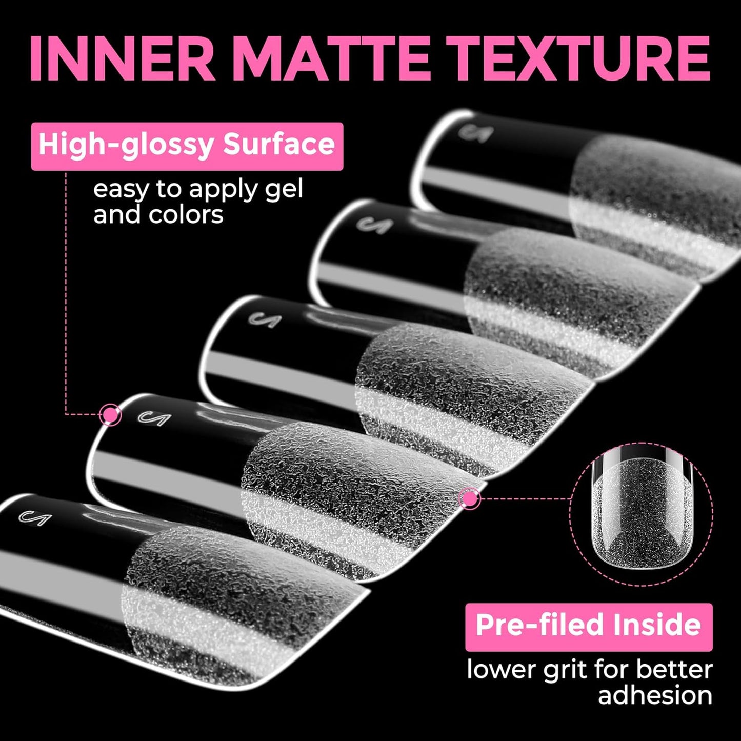 UNA GELLA Medium Square Nail Tips: 216pcs Square Press on Nails Pre-shape Clear Nails Tips for Full Cover Acrylic French False Nails For Nail Extension, Home DIY Nail Salon 12 Sizes False Tips-Velvo Beauty
