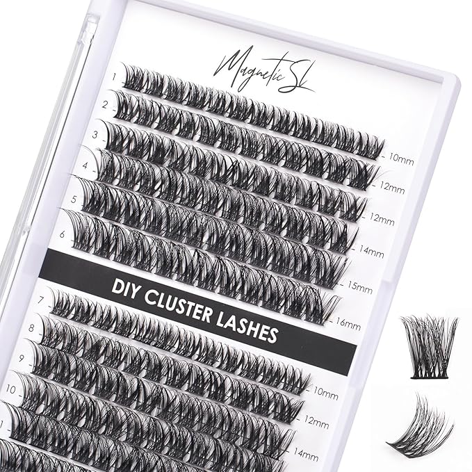 Lash Clusters 144 Pcs Individual Lashes Clusters Eyelash Extensions False Eyelashes DIY Lash Extension Reusable False Eyelashes Natural Look Mix 10-16mm C D Curl-DM01-Velvo Beauty