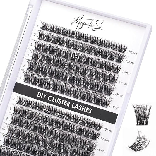 Lash Clusters 144 Pcs Individual Lashes Clusters Eyelash Extensions False Eyelashes DIY Lash Extension Reusable False Eyelashes Natural Look Mix 10-16mm C D Curl-DM01-Velvo Beauty