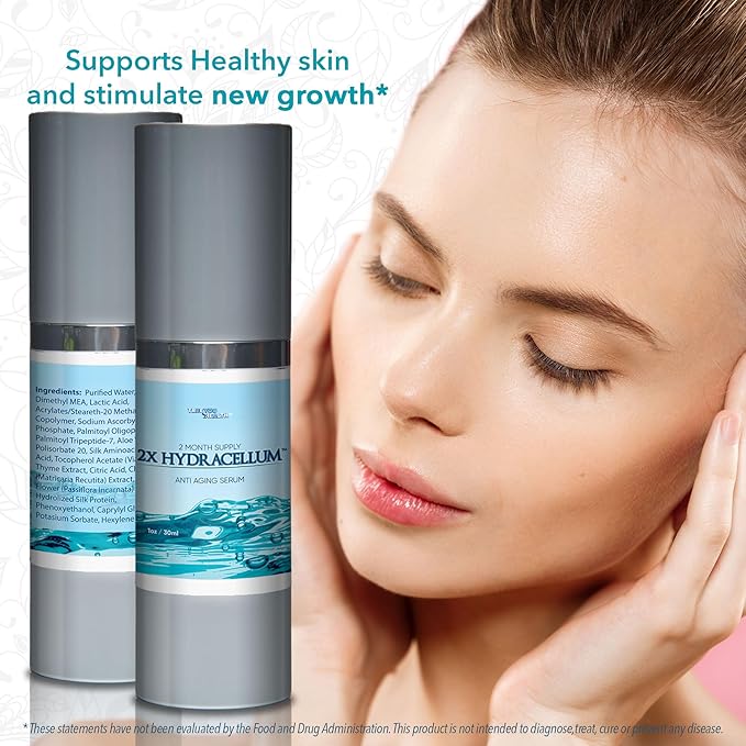 2x Hydracellum Serum - Hydrating Anti Aging Eye Serum - 2 Month Supply - Infused Vitamin C Serum with Alpha Hydroxy Acid to Improve Wrinkles, Dark Circles, & Eye Bags - Nourish, Exfoliate, Moisturize-Velvo Beauty
