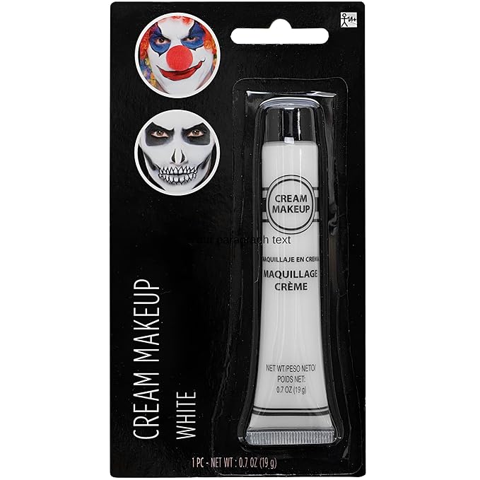 White Cream Makeup Costume Accessory - 0.7 Oz, 1 Count - Bold and Long-Lasting - Easy-to-Apply & Full Coverage For Exceptional Transformations-Velvo Beauty