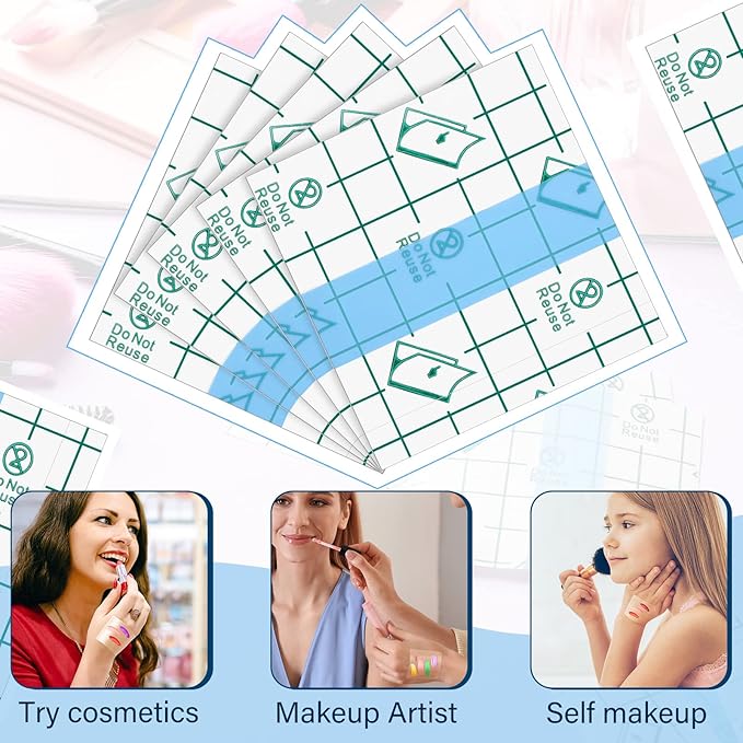 200 Pieces Makeup Hand Palette Single Use Makeup Mixing Palette Disposable Foundation Mixing Tray Adhesive Artist Cosmetic Makeup Palette Waterproof Makeup Tape for Women Girl Supplies, 2.4 x 2.4 Inch-Velvo Beauty