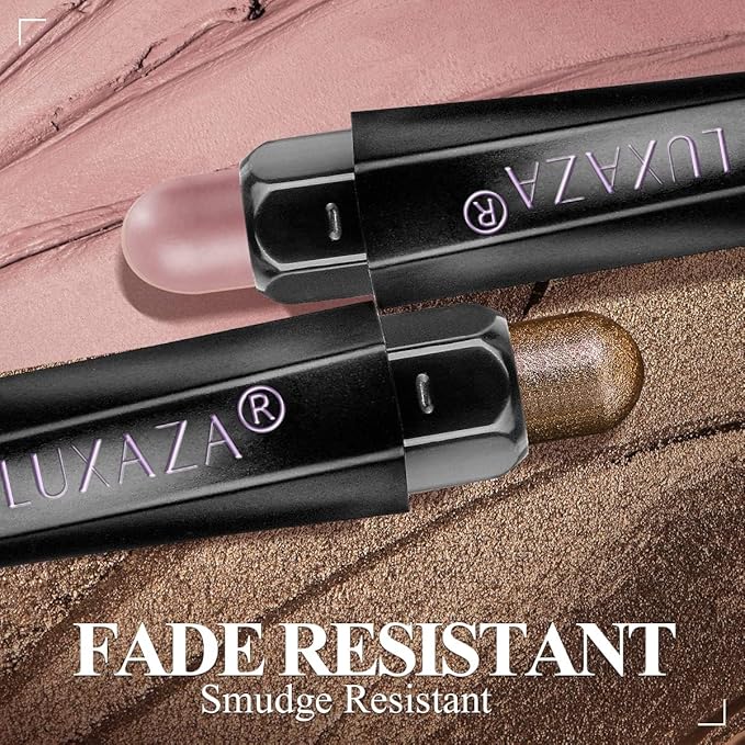 6PCS Cream Eyeshadow Stick Makeup Sets, Metallic And Matte Shimmer Eye Shadow Eye Brightener Stick Pencil Crayon, A01-Brown Neutral-Velvo Beauty