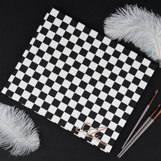 Extra Large Magnetic Palette Checkered Black Empty Makeup Palette for Eyeshadow Lipstick Blush Powder-Velvo Beauty
