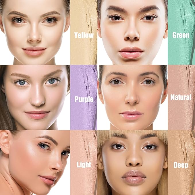LANGMANNI Multi-Use Face Contour Stick,Highlighter & Concealer Stick, Combo Use For Correcting Color Balancing (#03+#04+#05+#06, 4 Count (Pack of 1))-Velvo Beauty