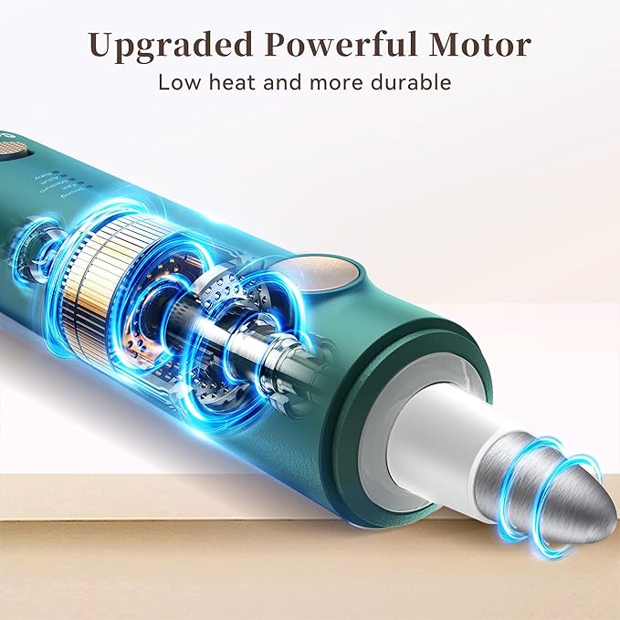 Electric Nail Drill, 8-in-1 Cordless Electric Nail File with LED Light, 5 Speeds Rechargeable Manicure and Pedicure Kit Hand Foot Care Tool for Nail Grinder Trim Polish for Women Baby-Velvo Beauty