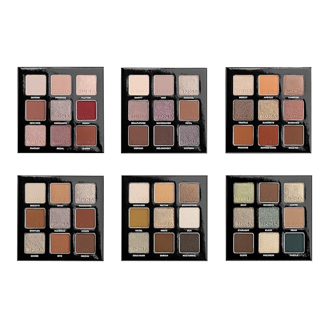 Sigma Beauty On-The-Go Eyeshadow Palette Set Includes 6 Eyeshadow Palettes-Velvo Beauty