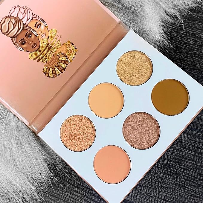 Juvia's Place Palette The Nudes - Neutral Hues, Blush, Sand, & Shimmer, Professional Eye Makeup, Pigmented Palette for Eye Color & Shine, Pressed, Shades of 6-Velvo Beauty