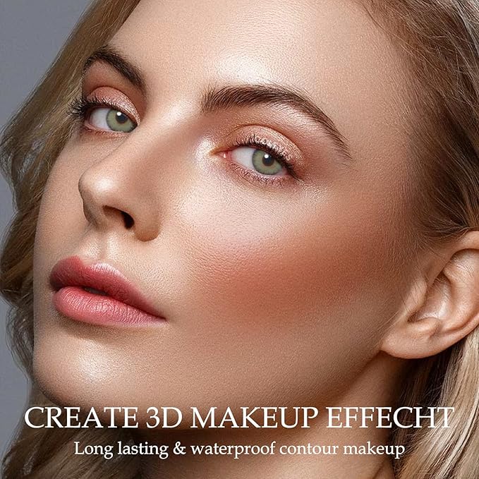 Boobeen Highlight and Contour Stick Dual-ended Contouring Cream Makeup Pencil Kit, Long Lasting & Waterproof Face Bronzer and Highlighter Makeup Stick Shadow Pen, Pack of 1-Velvo Beauty