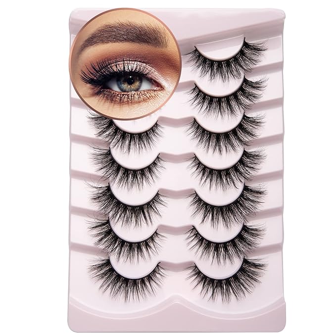 Onlyall Lashes Mink False Eyelashes Natural Wispy Lashes Soft Faux Mink Lashes Fluffy False Lashes 16MM A04-Velvo Beauty