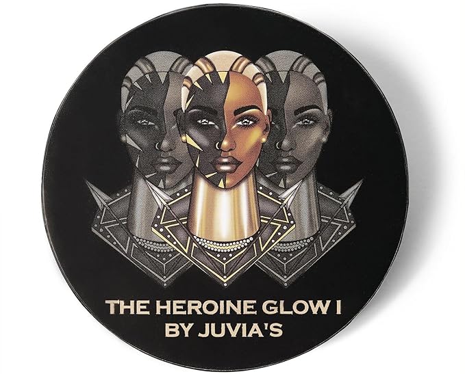 Juvia's Place Highlighter Heroine Glow I - Highlighter Powder, Baked Highlighter, Shimmer Highlighter Makeup, Long-Wearing & Illuminating Cheek Highlighter - Suitable for all skin tones-Velvo Beauty