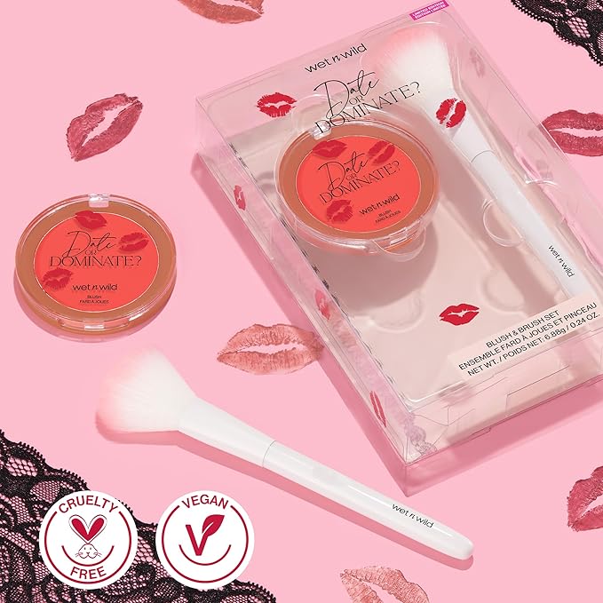 wet n wild Date Or Dominate Blush And Brush Set-Velvo Beauty