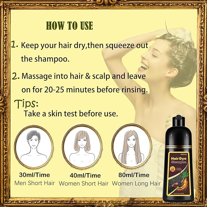 Dark Coffee Hair Dye Shampoo 3 in 1 for Gray Hair Coverage - Instant Shampoo Para Pintar el Cabello for Women Men, Herbal Brown Hair Color Shampoo Easy to Use & Long Lasting Champu Para Canas 16.90 oz-Velvo Beauty
