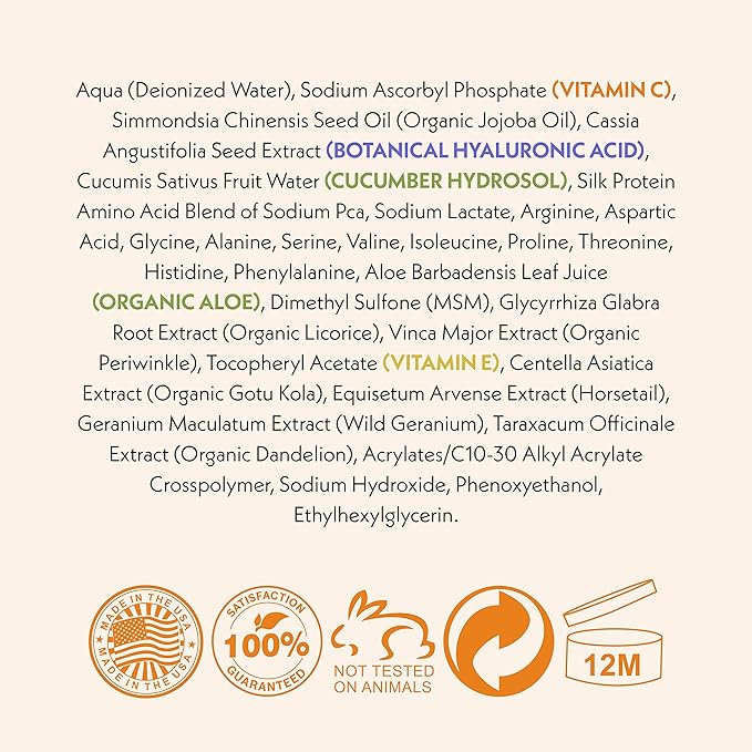 Eve Hansen Vitamin C Eye Gel - Under Eye Cream for Dark Circles and Puffiness - Anti-Aging Eye Repair Cream with Hyaluronic Acid - Under Eye Treatment for All Skin Types - Eye Brightening Cream - 1 oz-Velvo Beauty