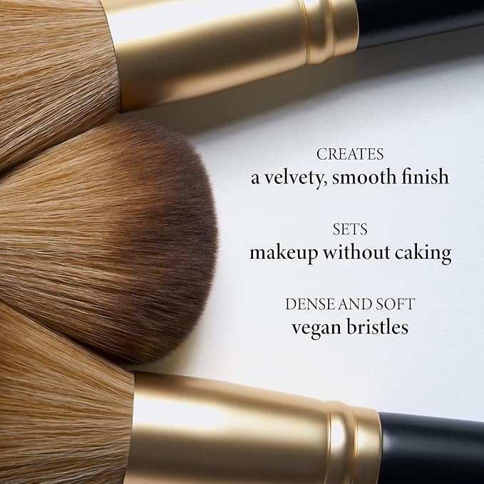 LAURA GELLER NEW YORK Setting Powder Brush - Makeup Brush for Setting - Set Face Makeup without Caking - Smooth Finish-Velvo Beauty
