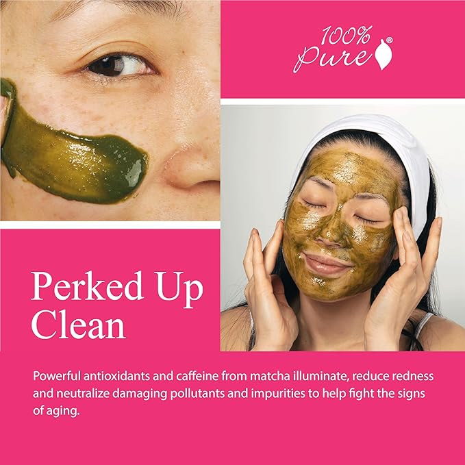 100% PURE Matcha Oat Face Scrub Facial for Glowy Radiant Skin Exfoliator & Pore Minimizer Natural Skincare for Women & Men, Vegan - 3 oz-Velvo Beauty