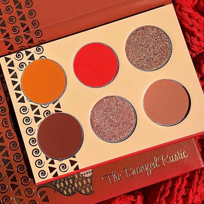 Juvia's Place Palette The Bronzed Rustic - Shades of 6, Professional Eye Makeup, Pigmented Palette, Makeup Palette for Eye Color & Shine-Velvo Beauty