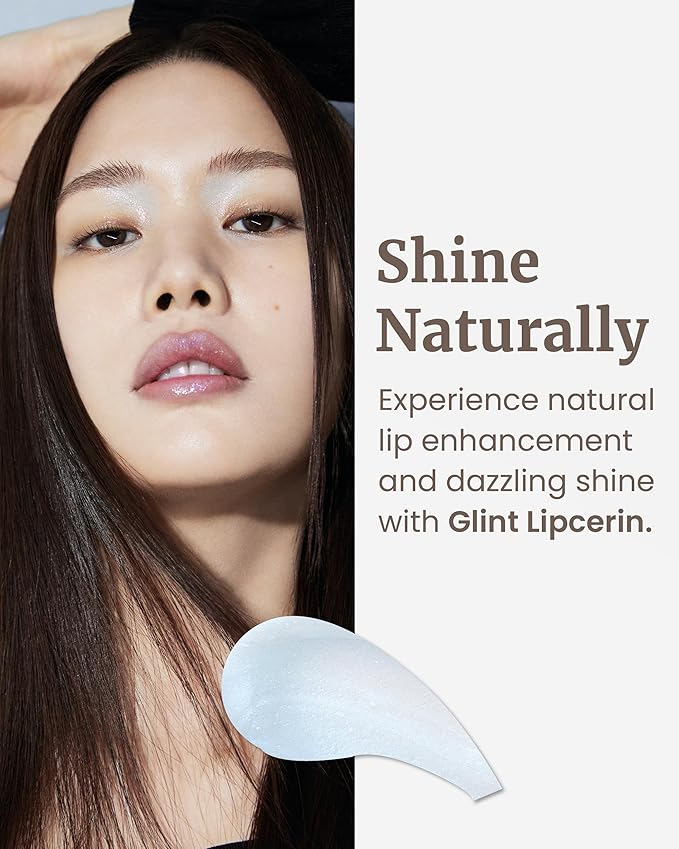 Glint Lipcerin (Icy Blue, 0.5fl oz) - Long Lasting Hydrating lip gloss with Shea Butter for a Natural Looking, Korean Skin care Ideal for Chapped, Dry, Cracked, or Damaged Lips-Velvo Beauty