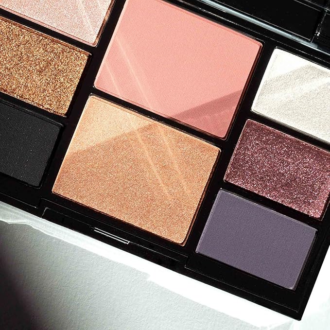 Lune+Aster Double Booked Face & Eye Palette - This online exclusive palette features a mauve blush, bronze highlighter and six show-stopping velvety eyeshadows to create an elevated look for any special occasion.-Velvo Beauty