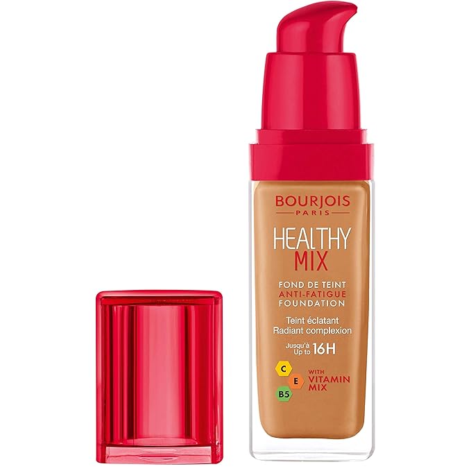 Bourjois Healthy Mix Anti-Fatigue Medium Coverage Liquid Foundation 58 Caramel, 30ml-Velvo Beauty