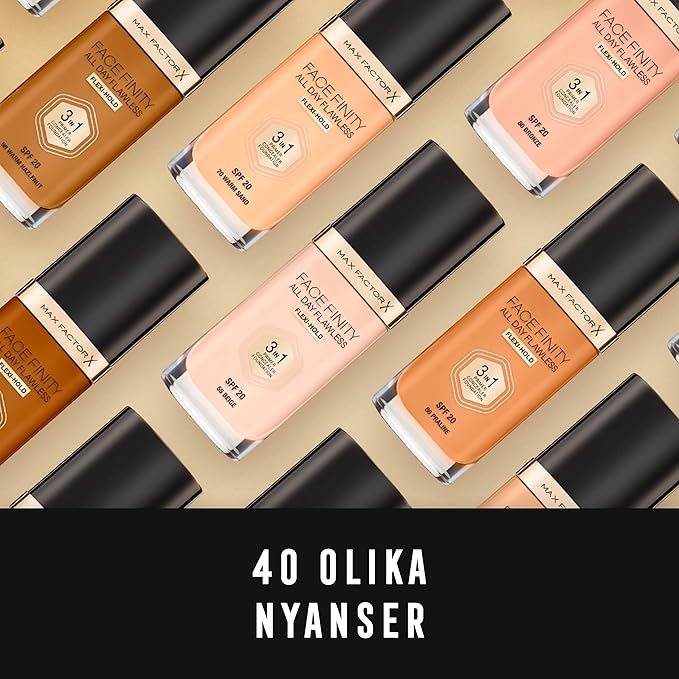 Max Factor Facefinity 3-in-1 All Day Flawless Foundation, SPF 20, Ganache, 30ml-Velvo Beauty