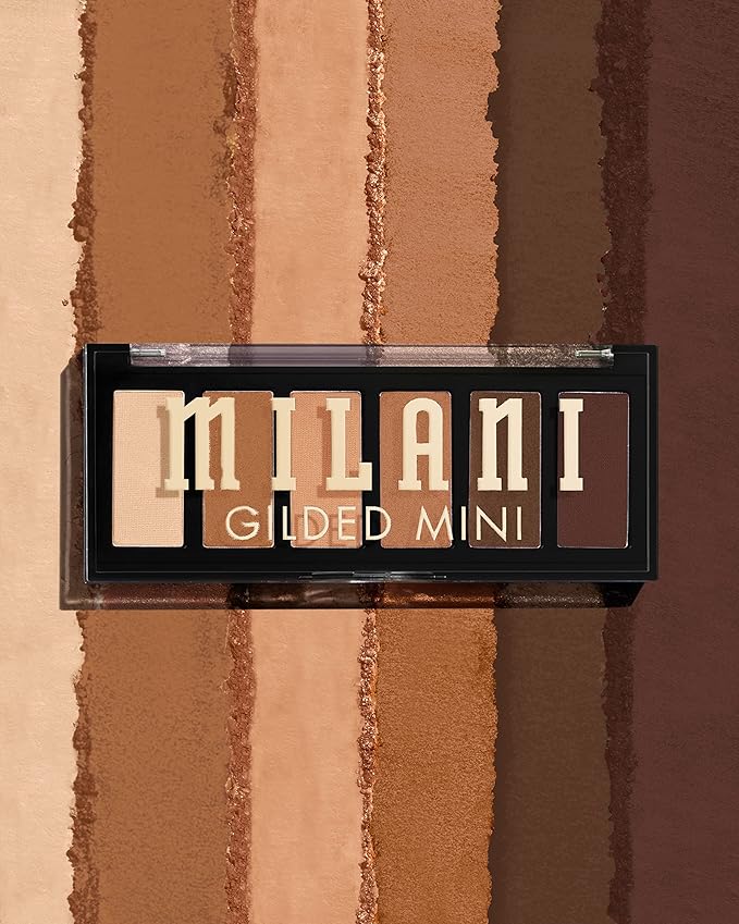 Milani Gilded Mini Eyeshadow Palette with 6 Matte & Shimmer Hues - Whiskey Business-Velvo Beauty