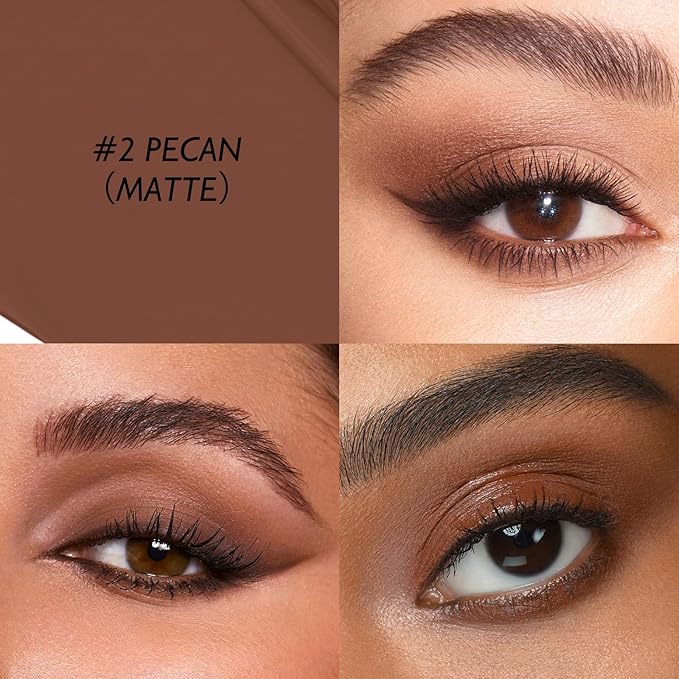 Eyeshadow Stick Matte Eye Shadow Pencil Cream to Powder Eye Brightener Crayon Long-Lasting Crease-Proof Neutral Eyeshadow Buildable & Blendable High Pigmented Eye Liner Makeup for Women, 2 PECAN-Velvo Beauty