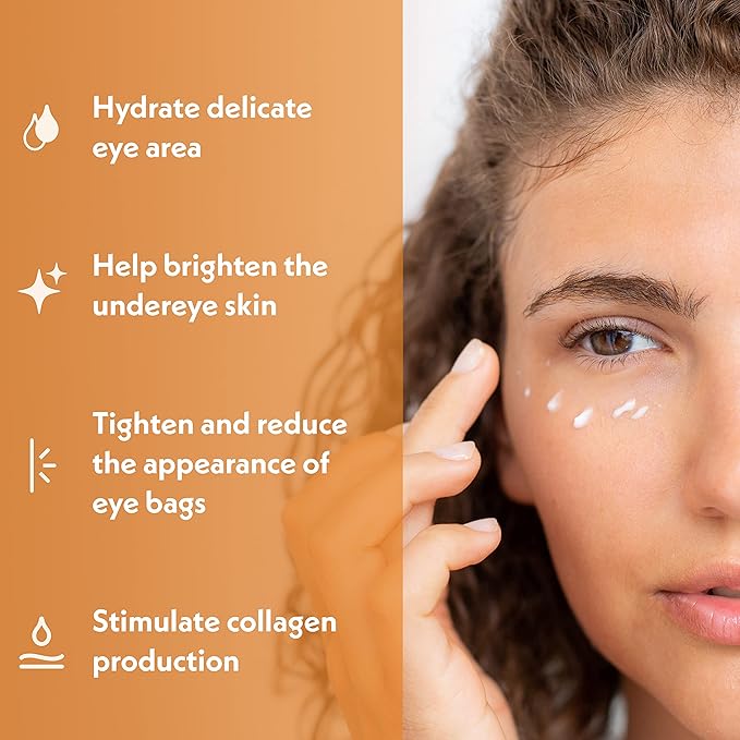 Eve Hansen Vitamin C Eye Gel - Under Eye Cream for Dark Circles and Puffiness - Anti-Aging Eye Repair Cream with Hyaluronic Acid - Under Eye Treatment for All Skin Types - Eye Brightening Cream - 1 oz-Velvo Beauty