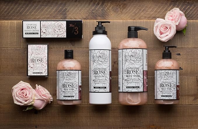 Archipelago Botanicals Charcoal Rose Lotion, Hydrating Charcoal & Rose Body Lotion for Soft & Smooth Skin, Paraben-Free, Phthalate-Free, 18 oz-Velvo Beauty