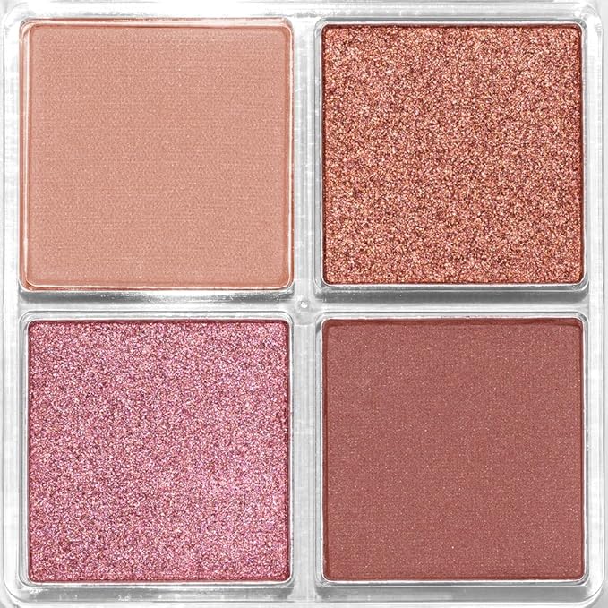 Palladio Eyeshadow Quads, Velvety Pigmented Blendable Matte, Metallic & Shimmer Finishes, Creamy Formula, Four Way Quad Eye Shadow Palette, Talc-Free (Gossip Girl)-Velvo Beauty