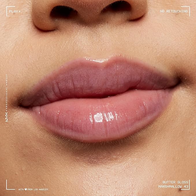 NYX PROFESSIONAL MAKEUP Butter Gloss, Non-Sticky Lip Gloss - Marshmallow (Muted Lilac)-Velvo Beauty