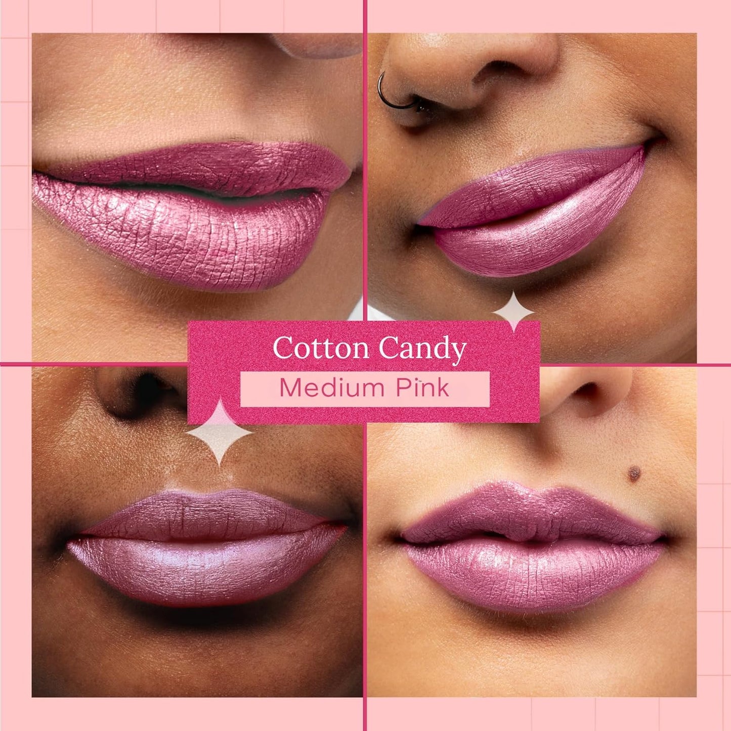 Aromi Metallic Liquid Lipstick | Long-Lasting, Light Pink Lip Color with Shimmery Finish, Vegan & Cruelty-free, Waterproof (Cotton Candy)-Velvo Beauty